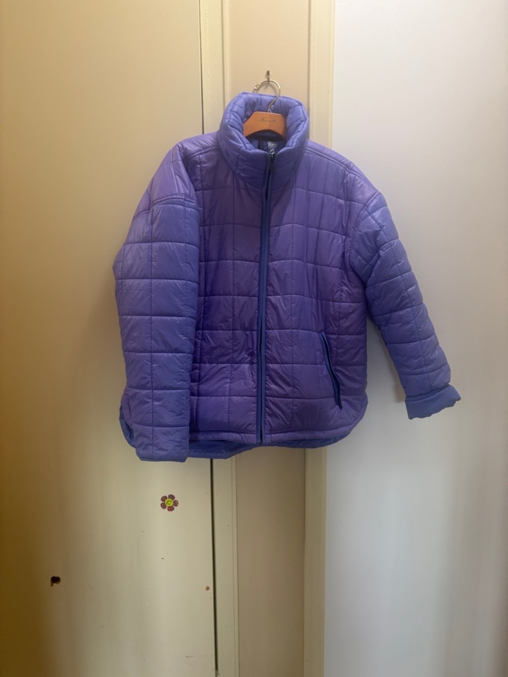 Lou & Grey Lavender Purple Quilted Puffer Jacket